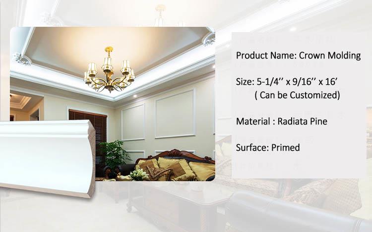 Primed crown molding