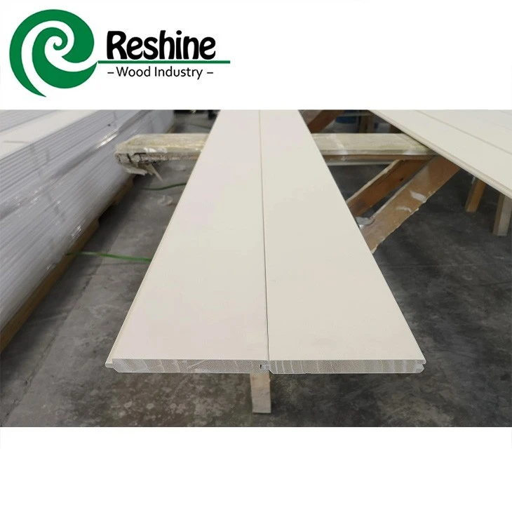 Tullfritt vitgrundat trä T&G Väggpanel Shiplap