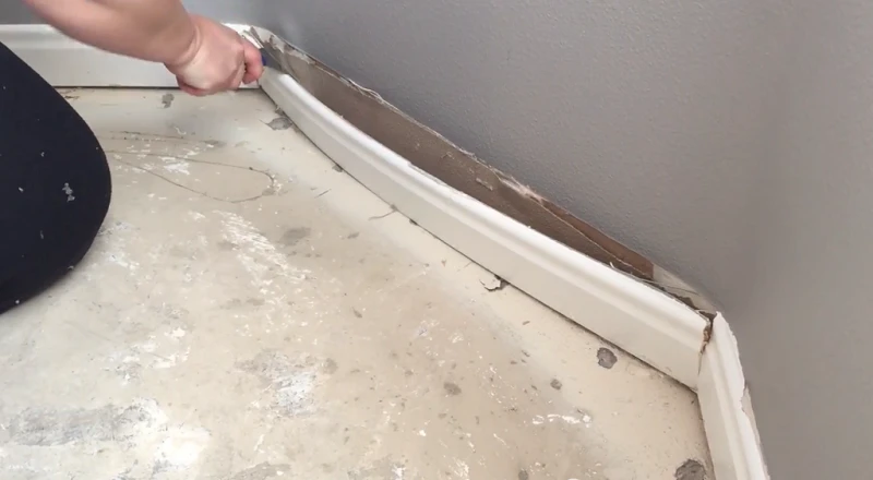 Remove the Old Baseboards Remove the Old Baseboards