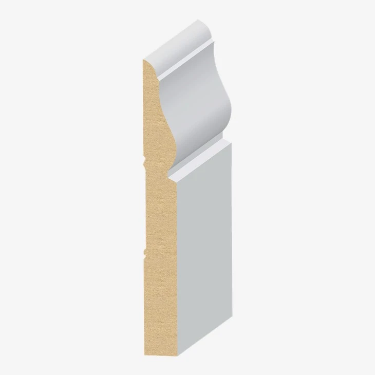 Vitgrundad MDF-bottenlist