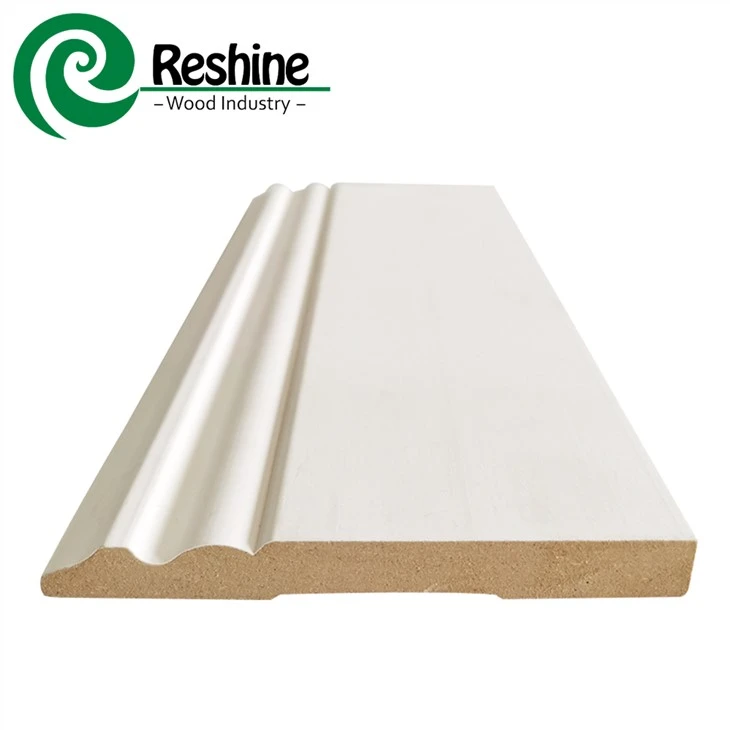 White Primed MDF Moulding Baseboard